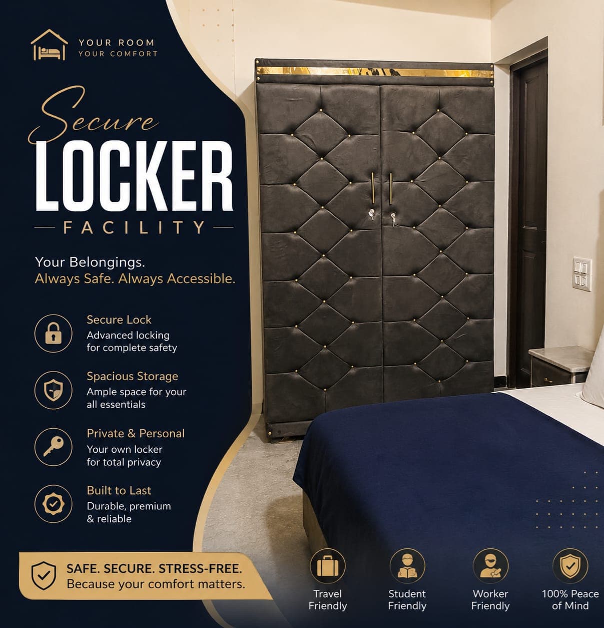 Secure Locker Facility — Your Belongings Safe at Chakwal Guest House
